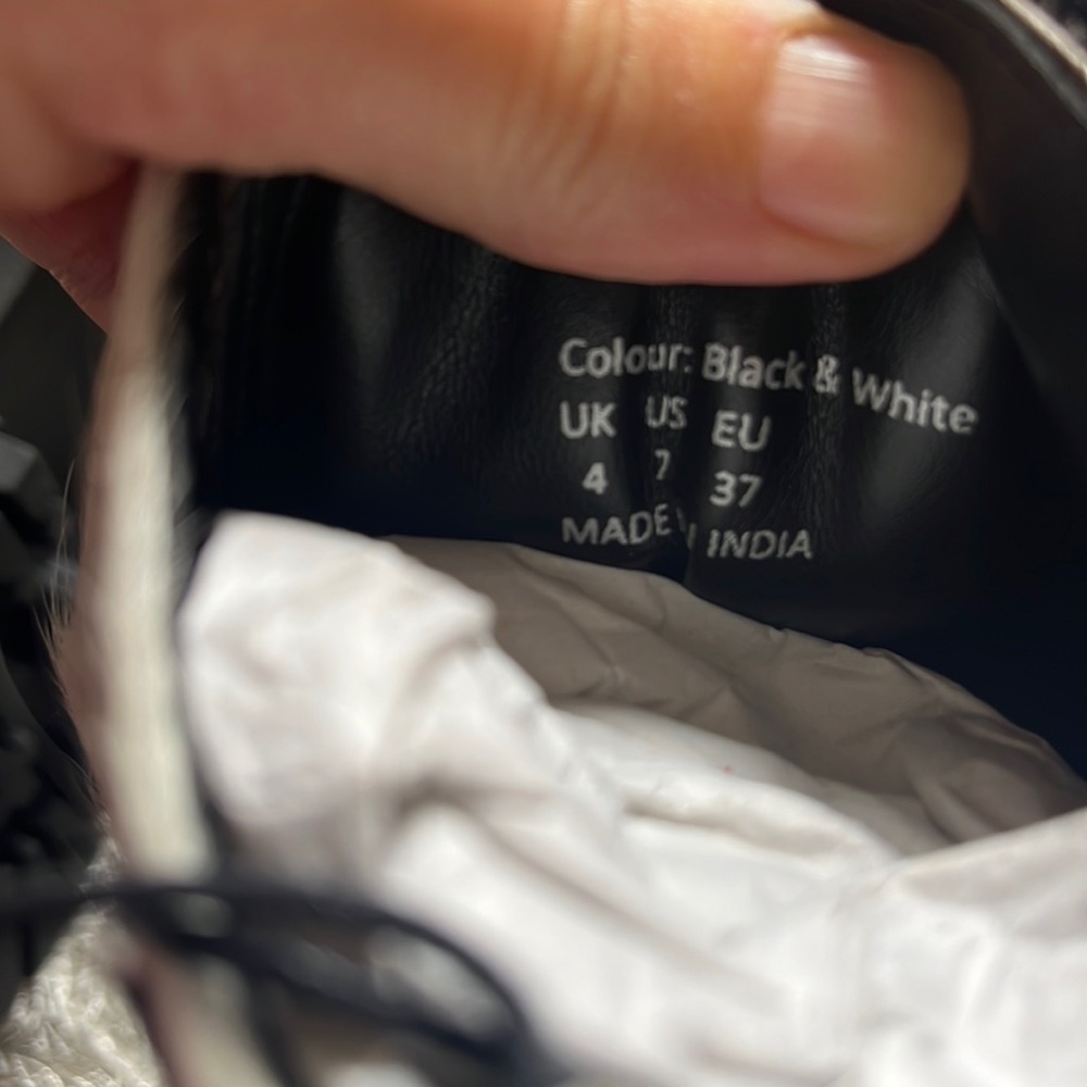 Myra Bag Black and White Cowhide Ankle Boots - Picture 12 of 14